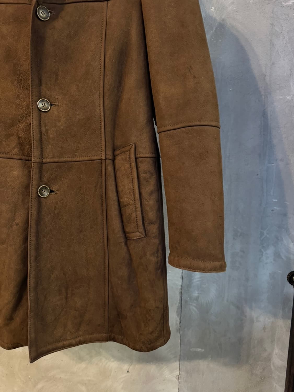 EMMETI 스웨이드 레더 코트 슬림100 상품이미지9