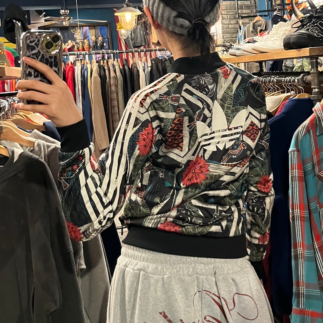 Adidas 아디다스 XFL 플라워패턴 빅로고 져지 상품이미지3