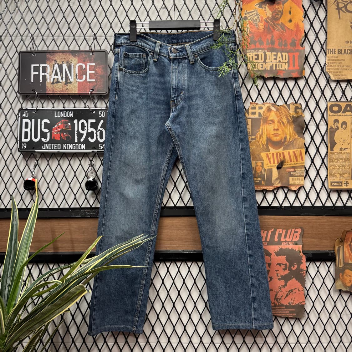 90s 리바이스 505 데님 팬츠 일자핏 중청 상품이미지1