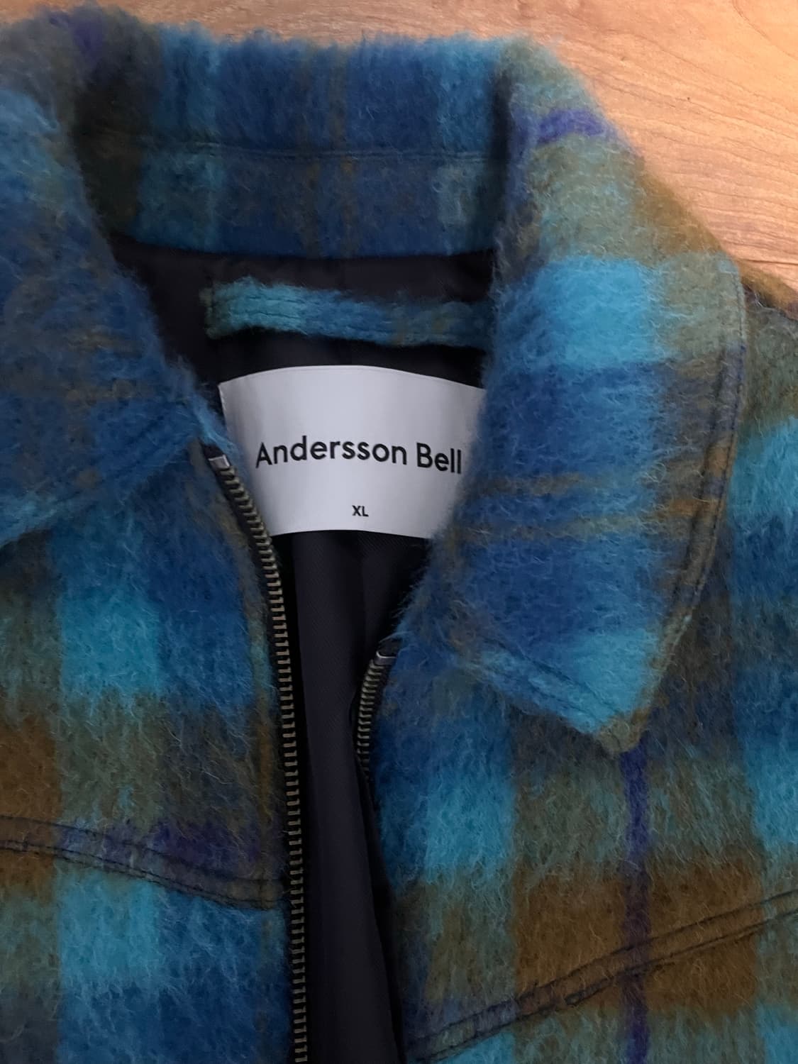 앤더슨벨 헤리체크 샤기울자켓L 상품이미지4