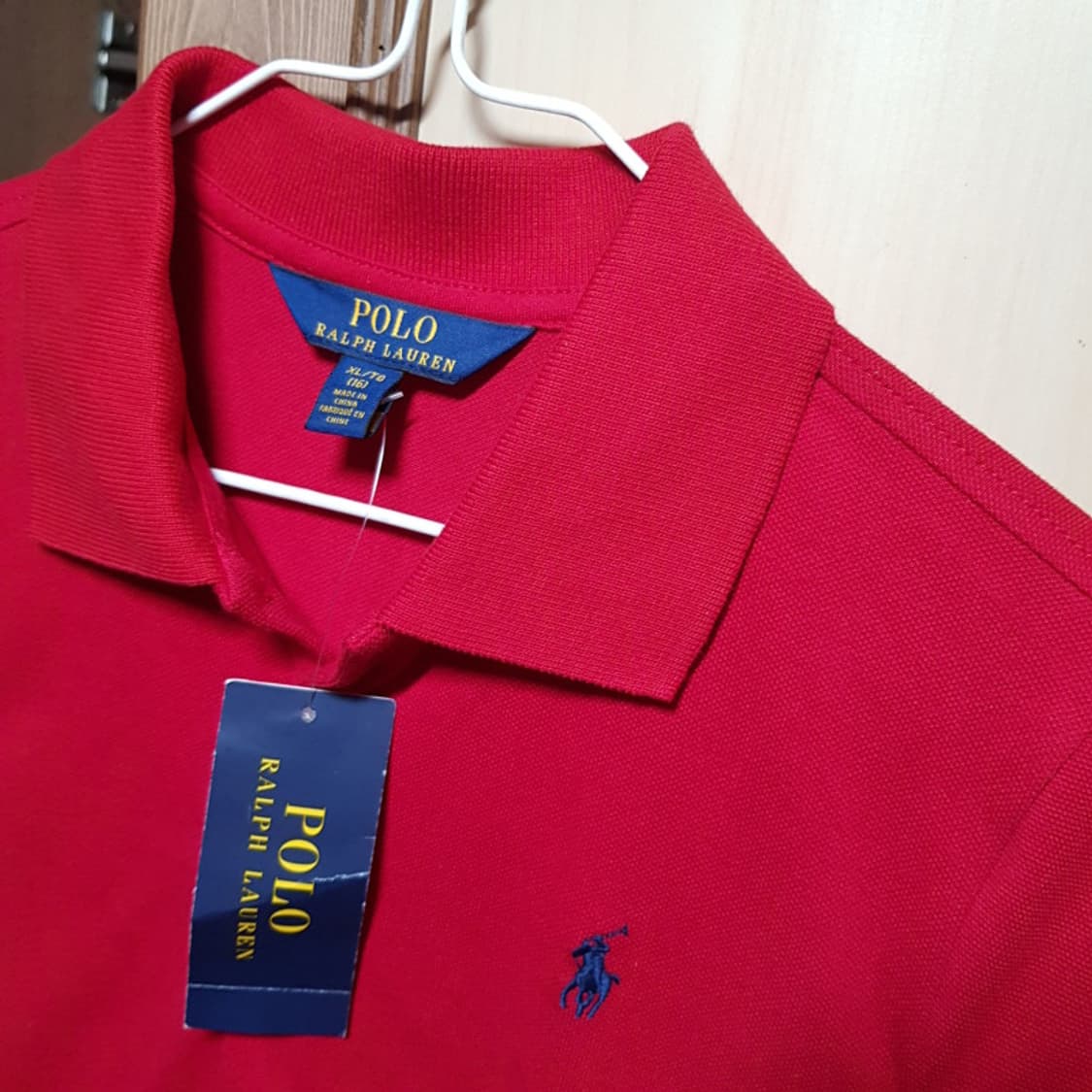 XS 새옷 폴로 랄프로렌 레드 여성 반팔셔츠 상품이미지2