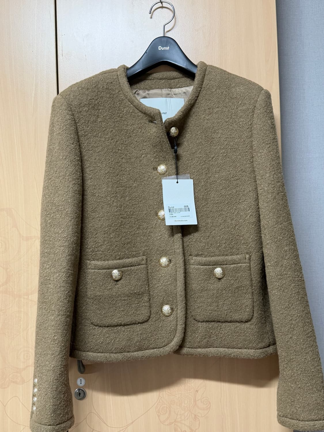 [새상품] 던스트 트위드 자켓 카멜 S 상품이미지4