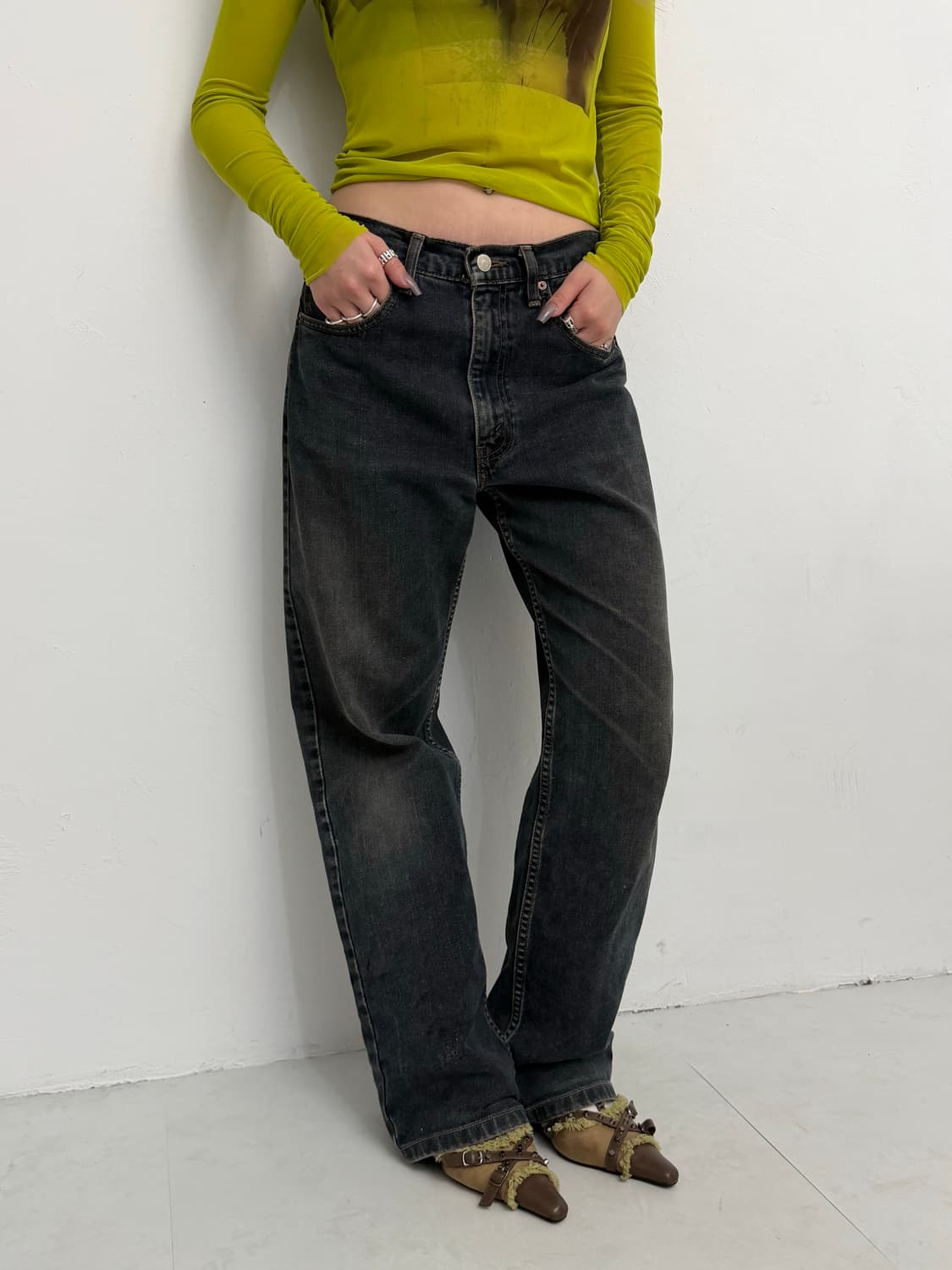 Levi’s  509-02 흑청 와이드 팬츠 상품이미지1