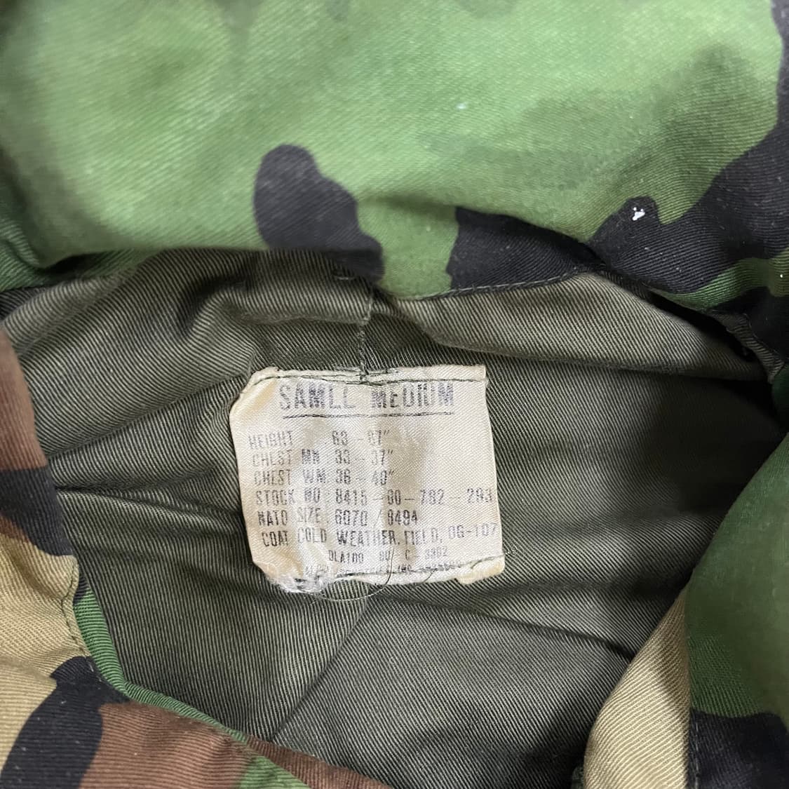S-M 미군 오리지널 우드랜드 필드자켓 0128M 상품이미지2