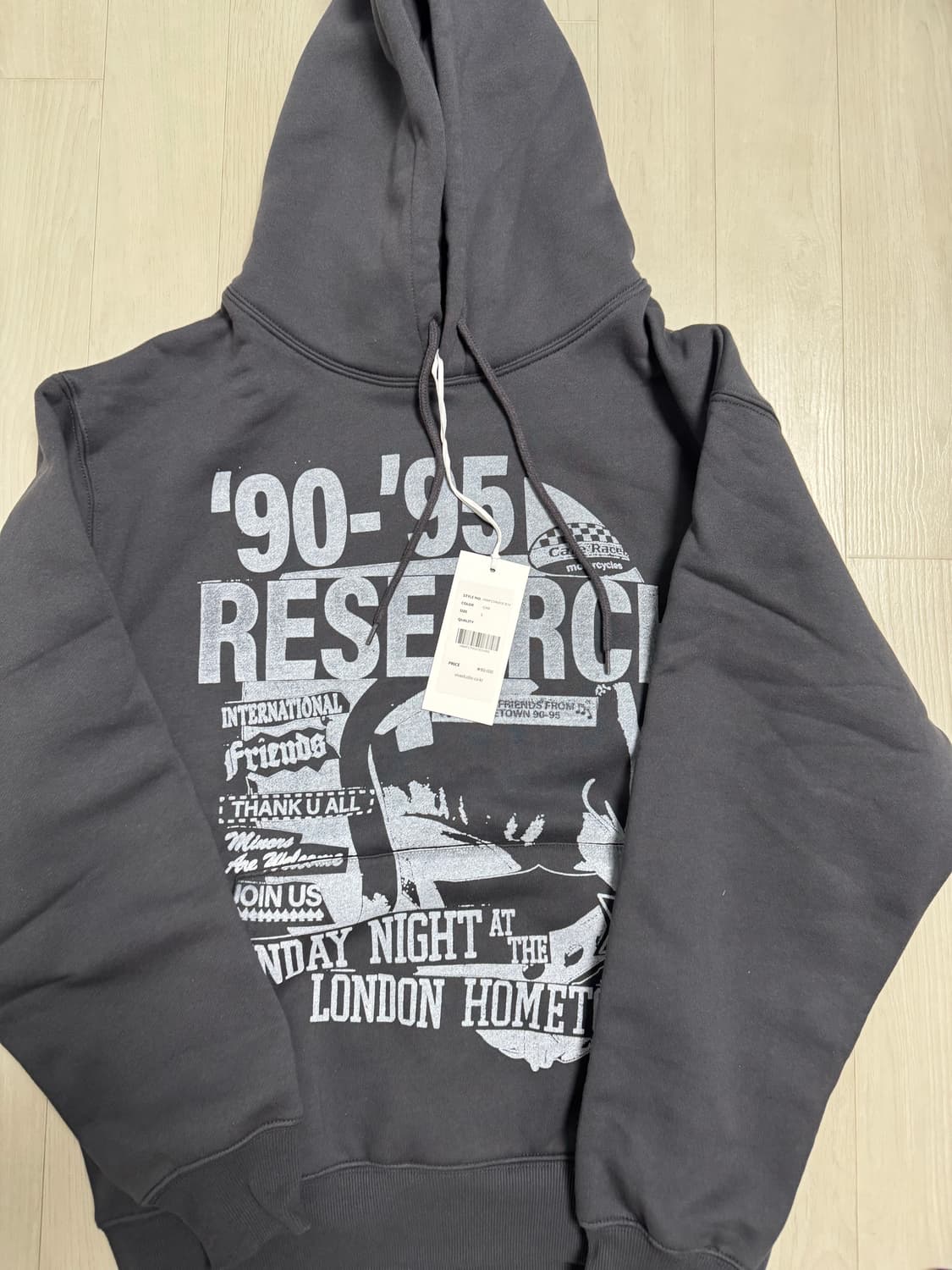 Research hoodie(charcoal) 상품이미지1