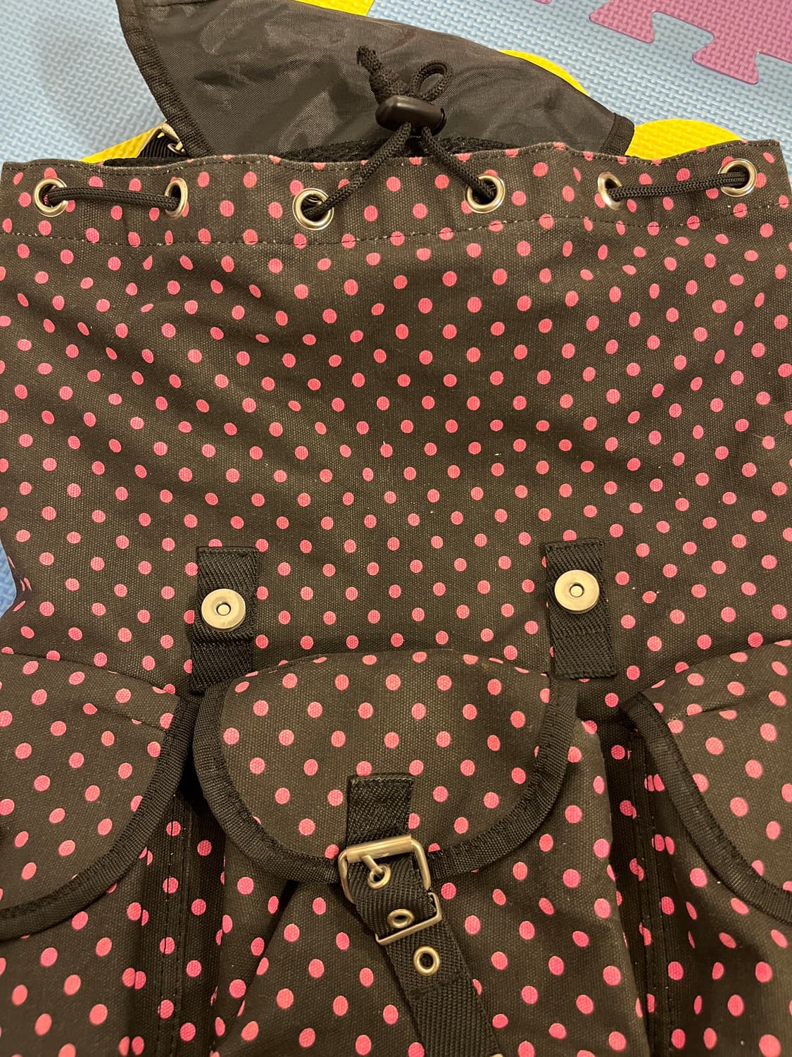 블랙 핑크 도트 백팩 🍓 상품이미지8