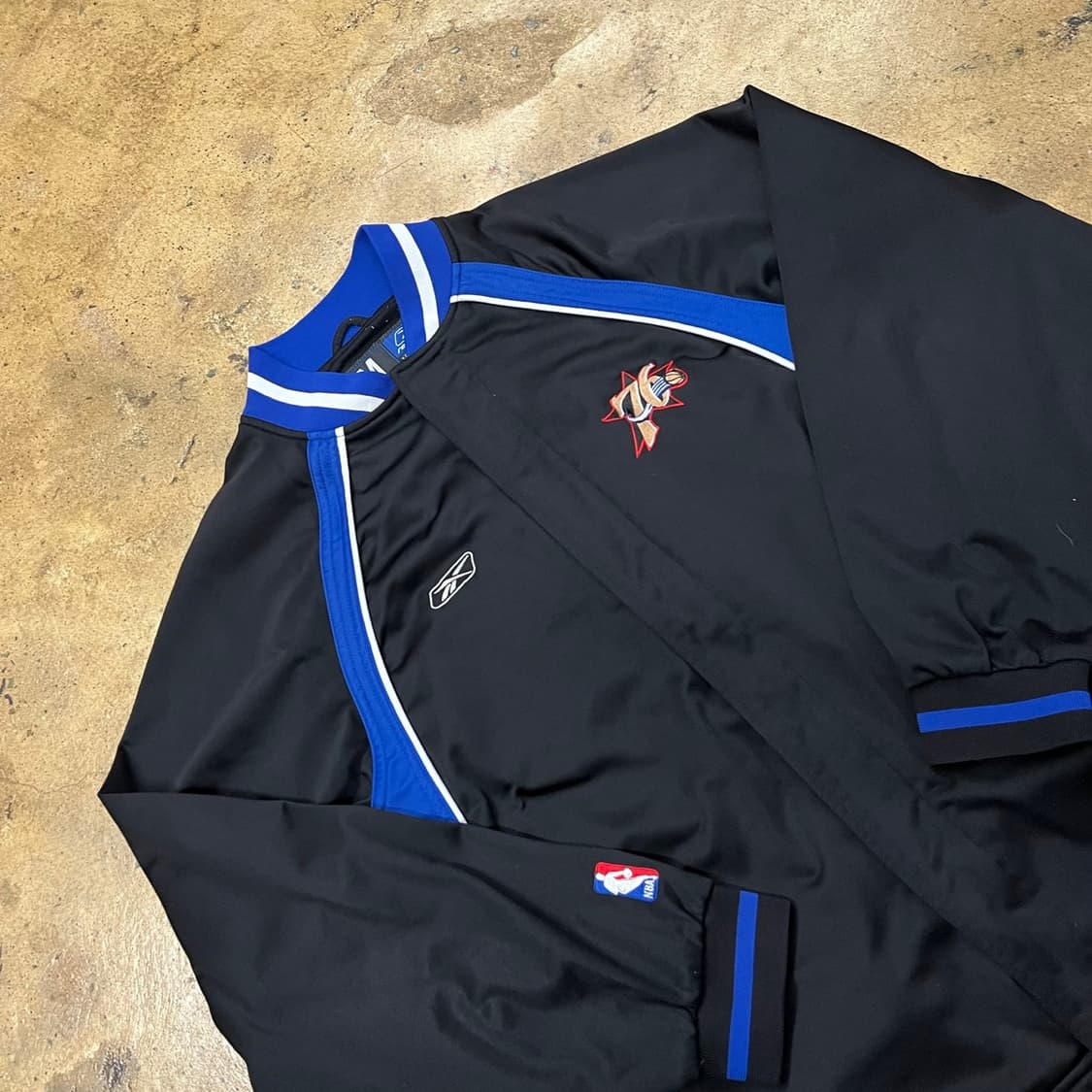 [정품/M] 리복 NBA 필라델피아 트랙 자켓 블랙 b15 상품이미지1