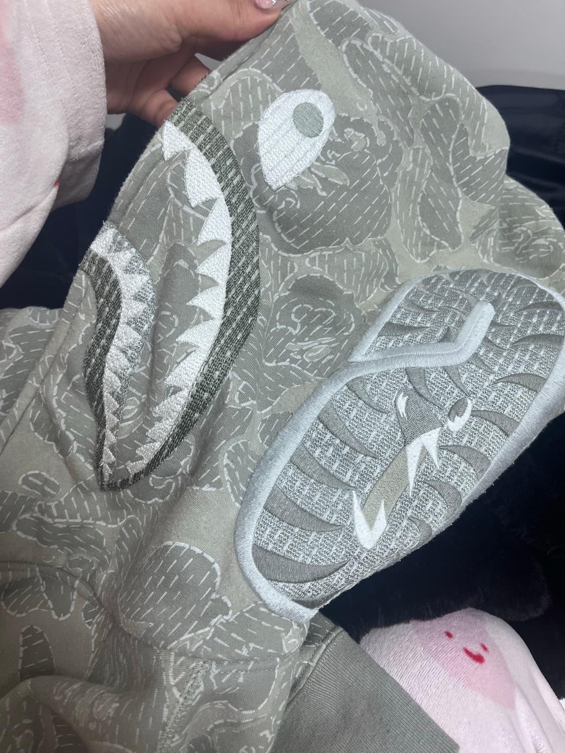 베이프 알파인더스트리 샤크 후드 집업 L 상품이미지5