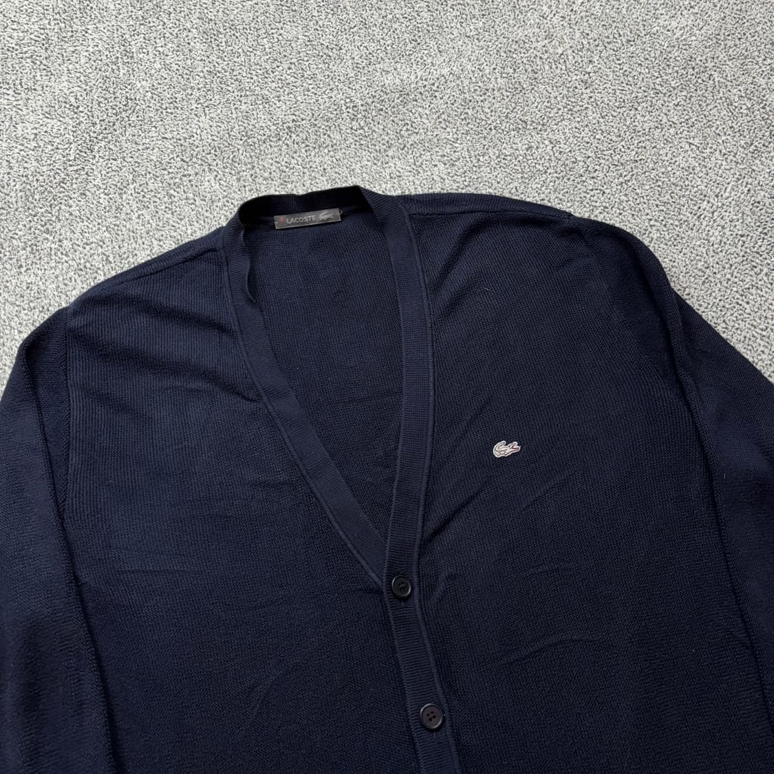 라코스테 네이비 브이넥 니트 가디건 상품이미지2