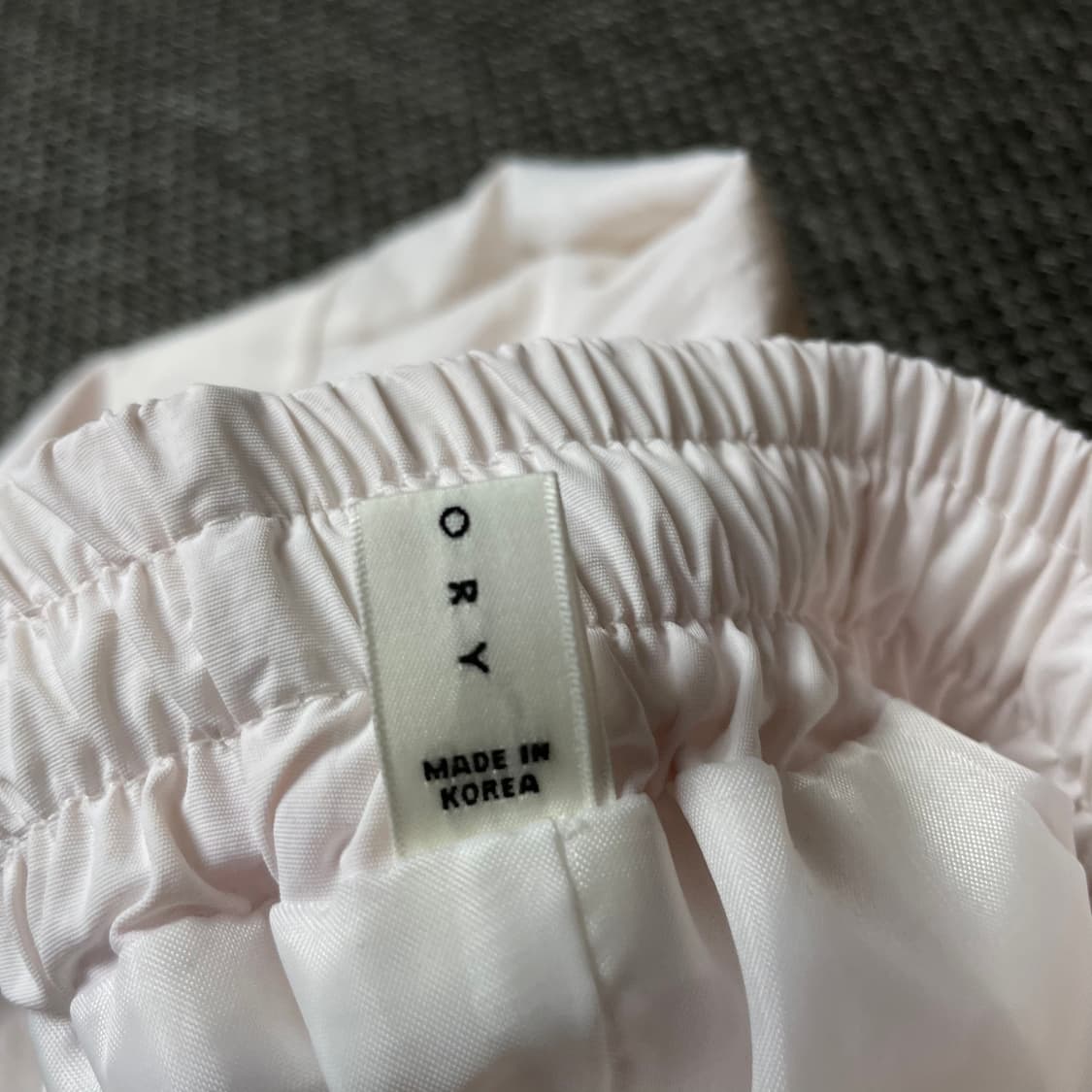 (밴딩) 빈티지 화이트 카고 바스락 롱 스커트 상품이미지4