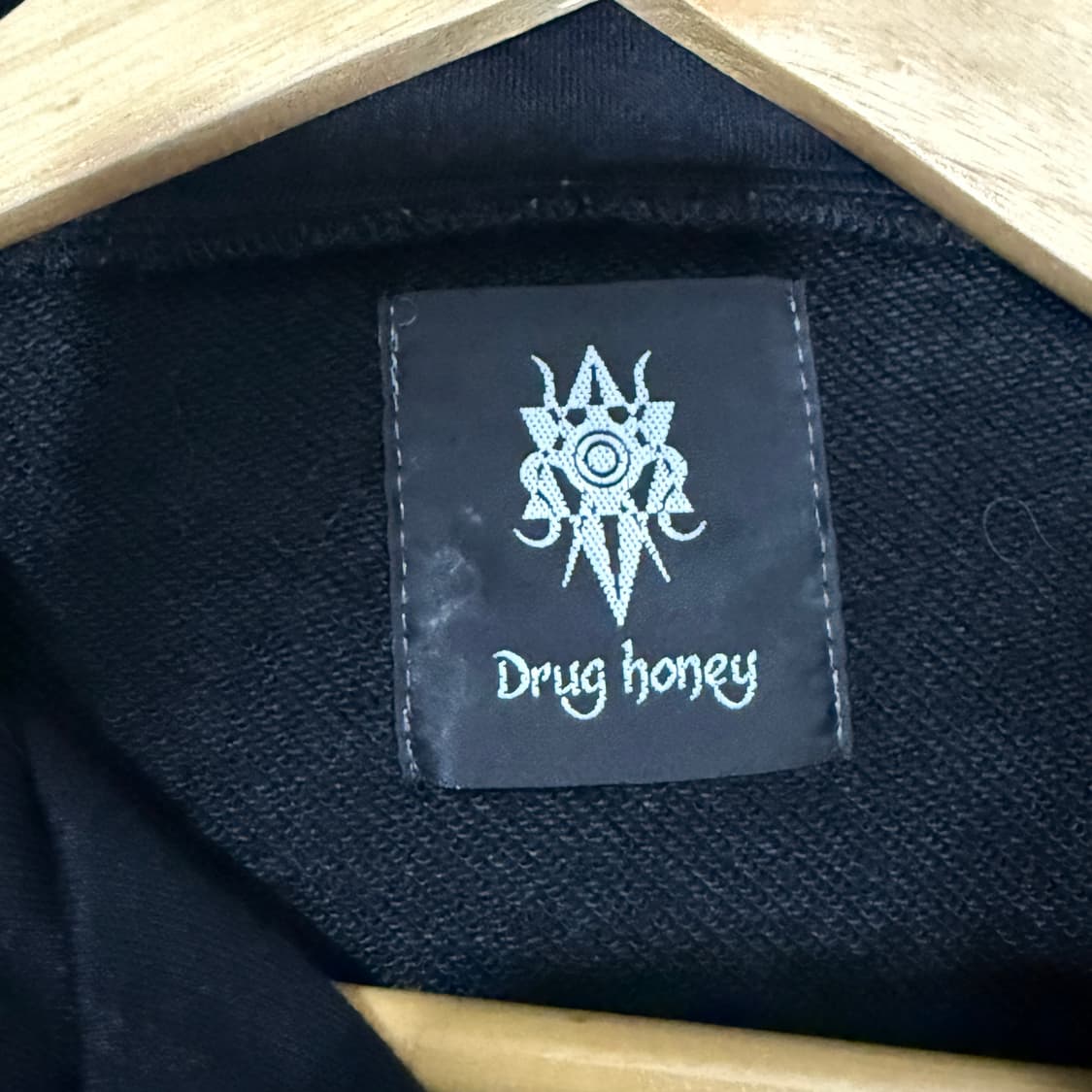 Drug honey 고스,펑크,서브컬쳐 토끼귀 스켈레톤테디그래픽 후드집업 상품이미지4
