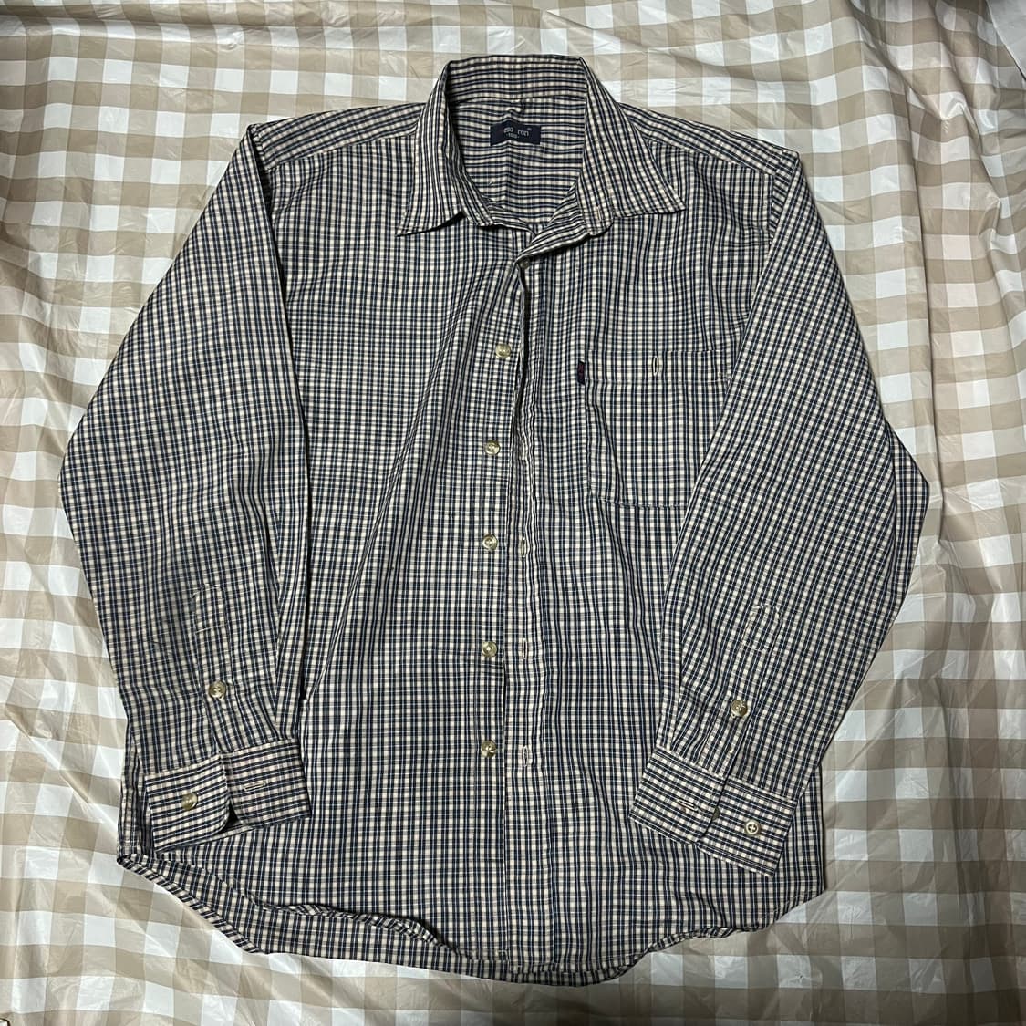 Mesotron 체크셔츠 100 긴팔 체크 셔츠 와이셔츠 상품이미지1