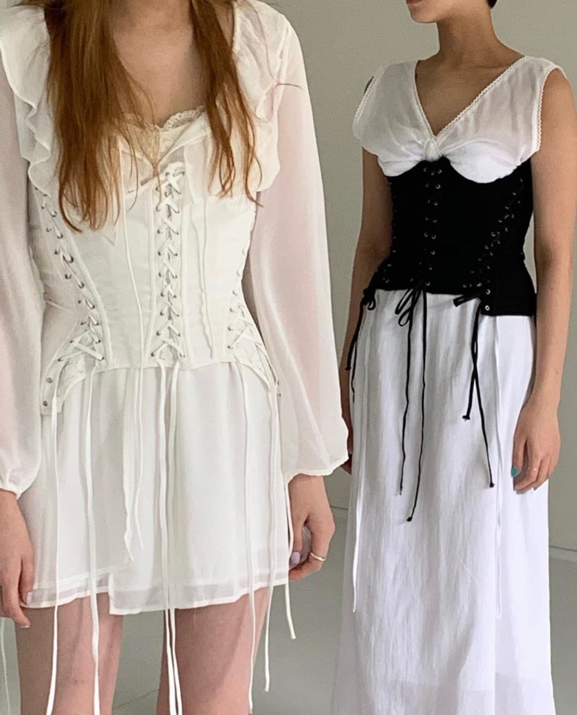 코르색 블랙 탑 상품이미지2