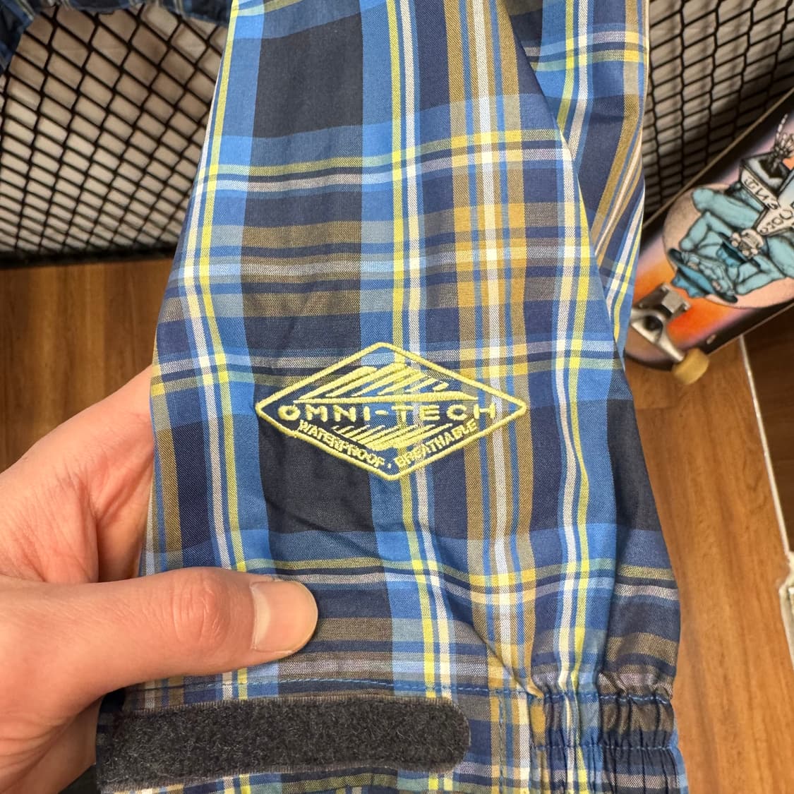 컬럼비아 옴니테크 타탄 체크 후드 마운틴 파카 블루 블랙 상품이미지6