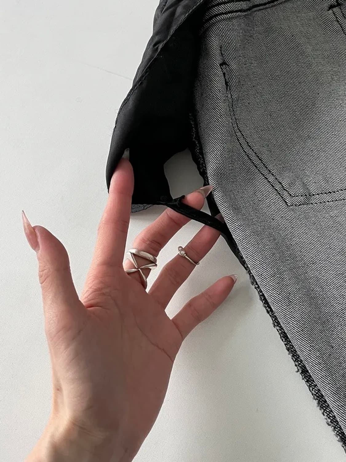 핏시 머드 워싱 머메이드 골반뽕 골반패드 부츠컷 데님 팬츠 바지 에이블리 상품이미지7