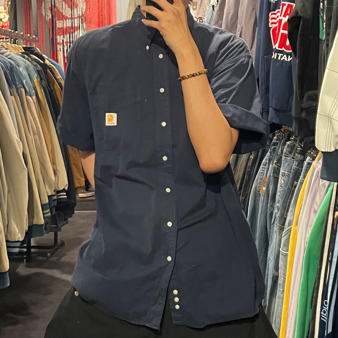 [IM] carhartt 칼하트 네이비 반팔셔츠 상품이미지3