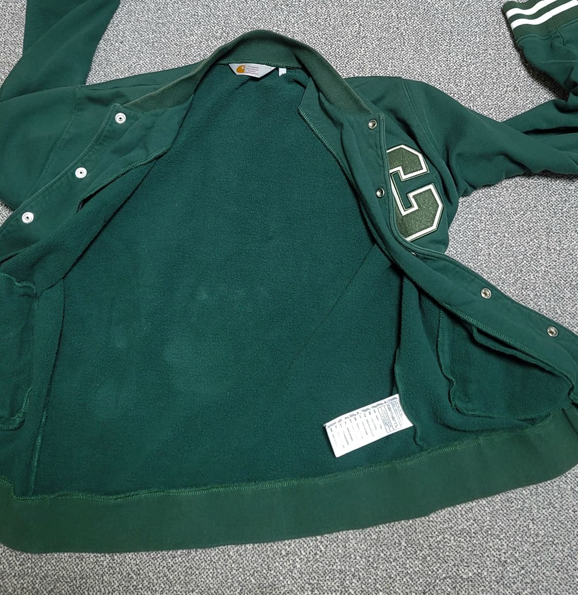 Carhartt 그린 C 로고 바시티 자켓 L 상품이미지6