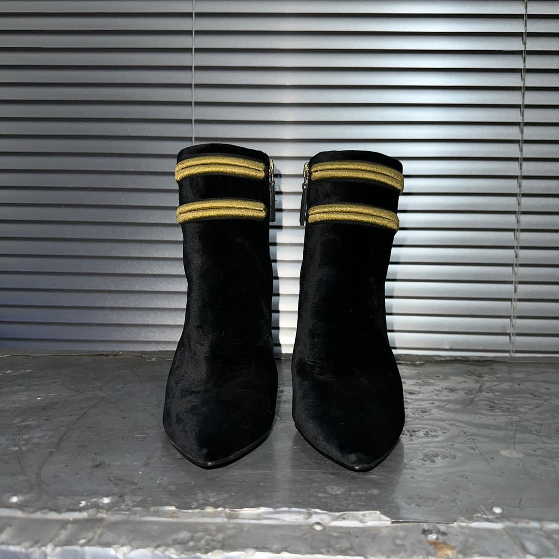 00s 레어 나인웨스트 나폴레옹 벨벳 포인트 부츠 상품이미지4