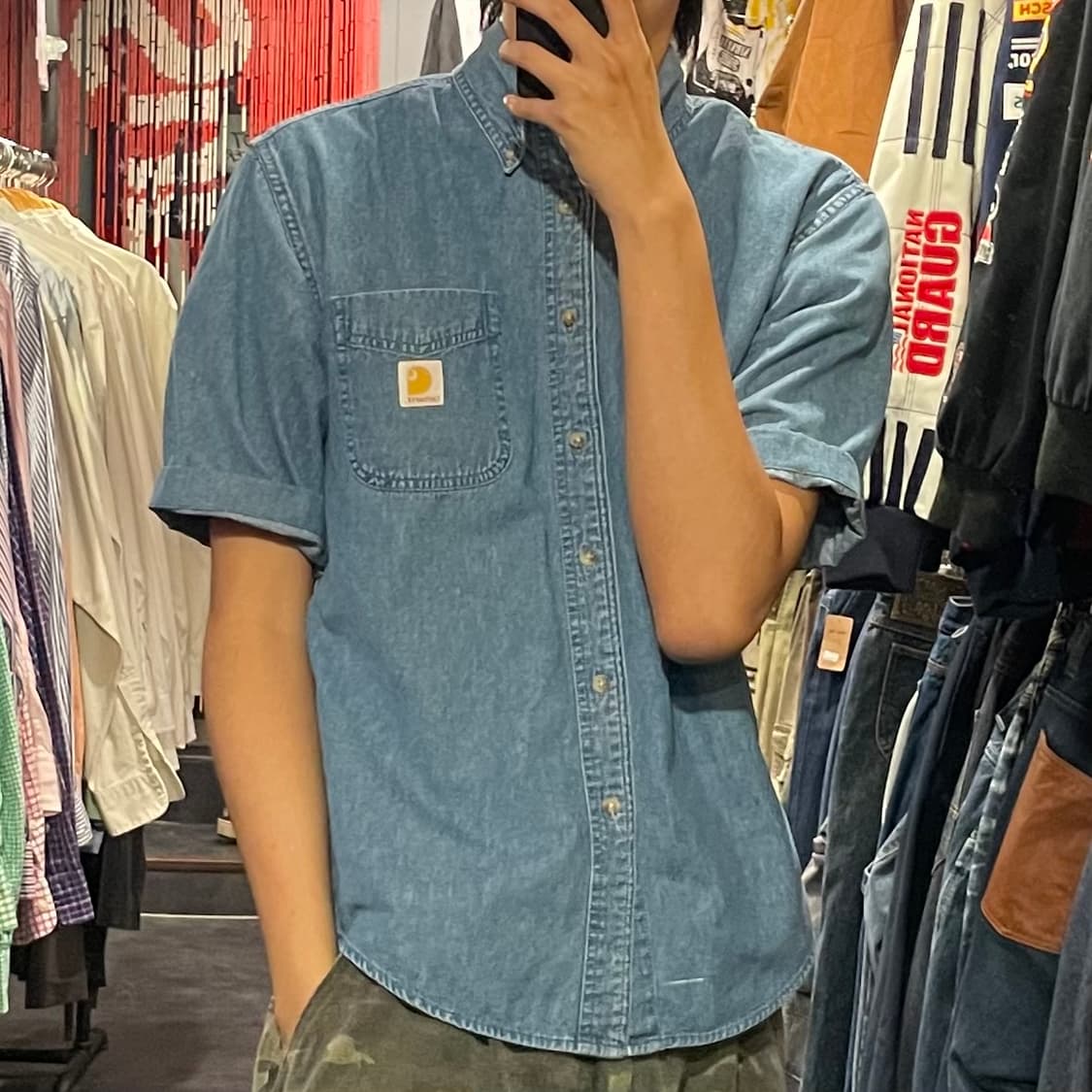 [IM] carhartt 칼하트 데님 반팔셔츠 상품이미지4