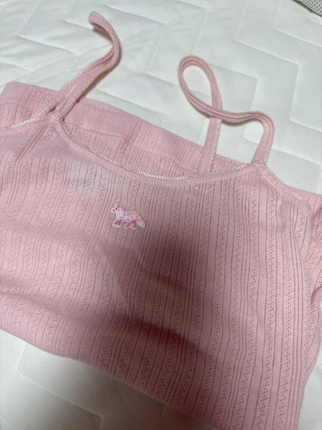 메종키츠네 여성 베이비폭스 탱크탑 로즈워터 OW00608KA0027-01 상품이미지3