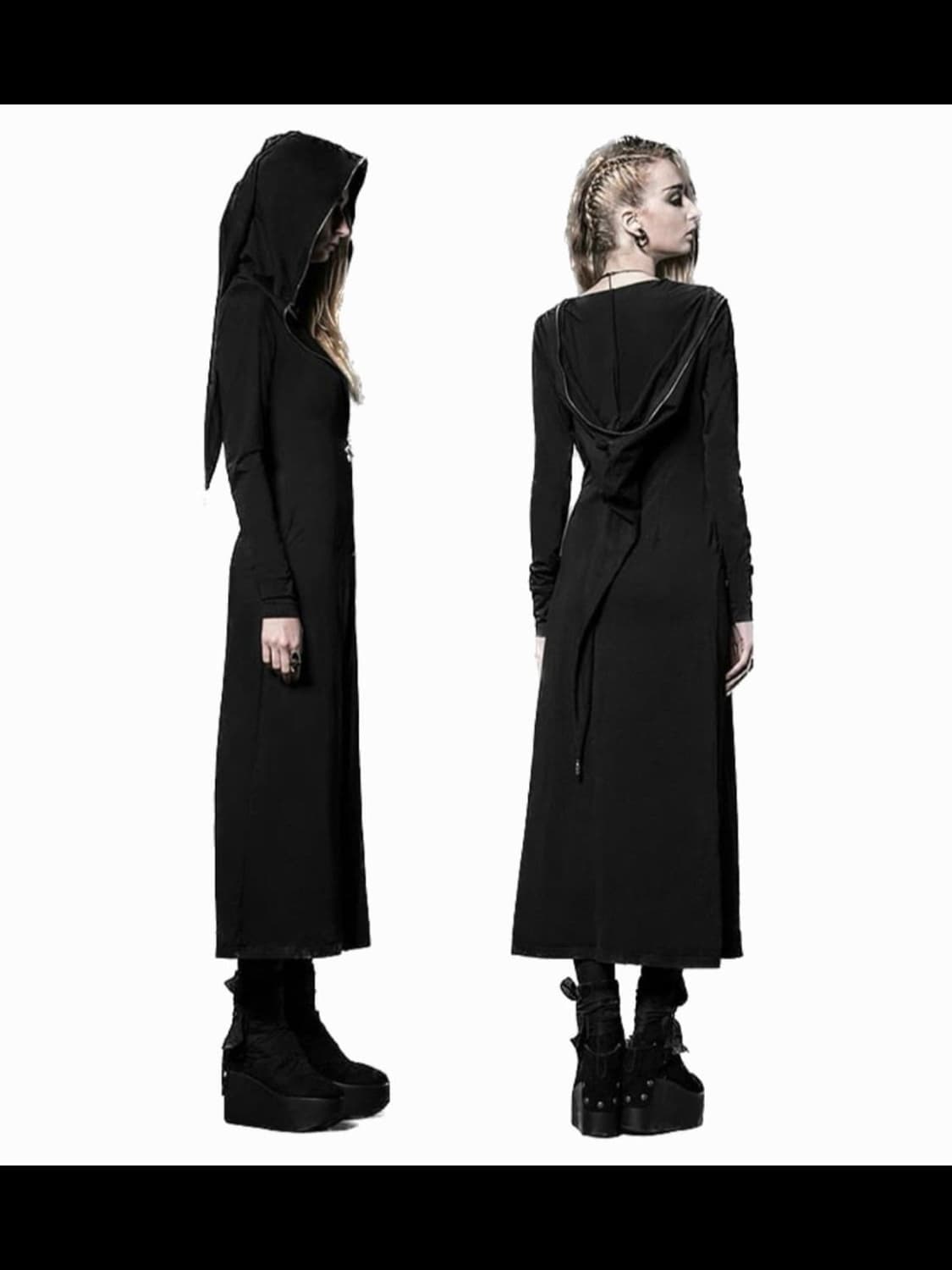 펑크레이브 후드 롱 가디건 S-M /고딕 펑크 상품이미지1