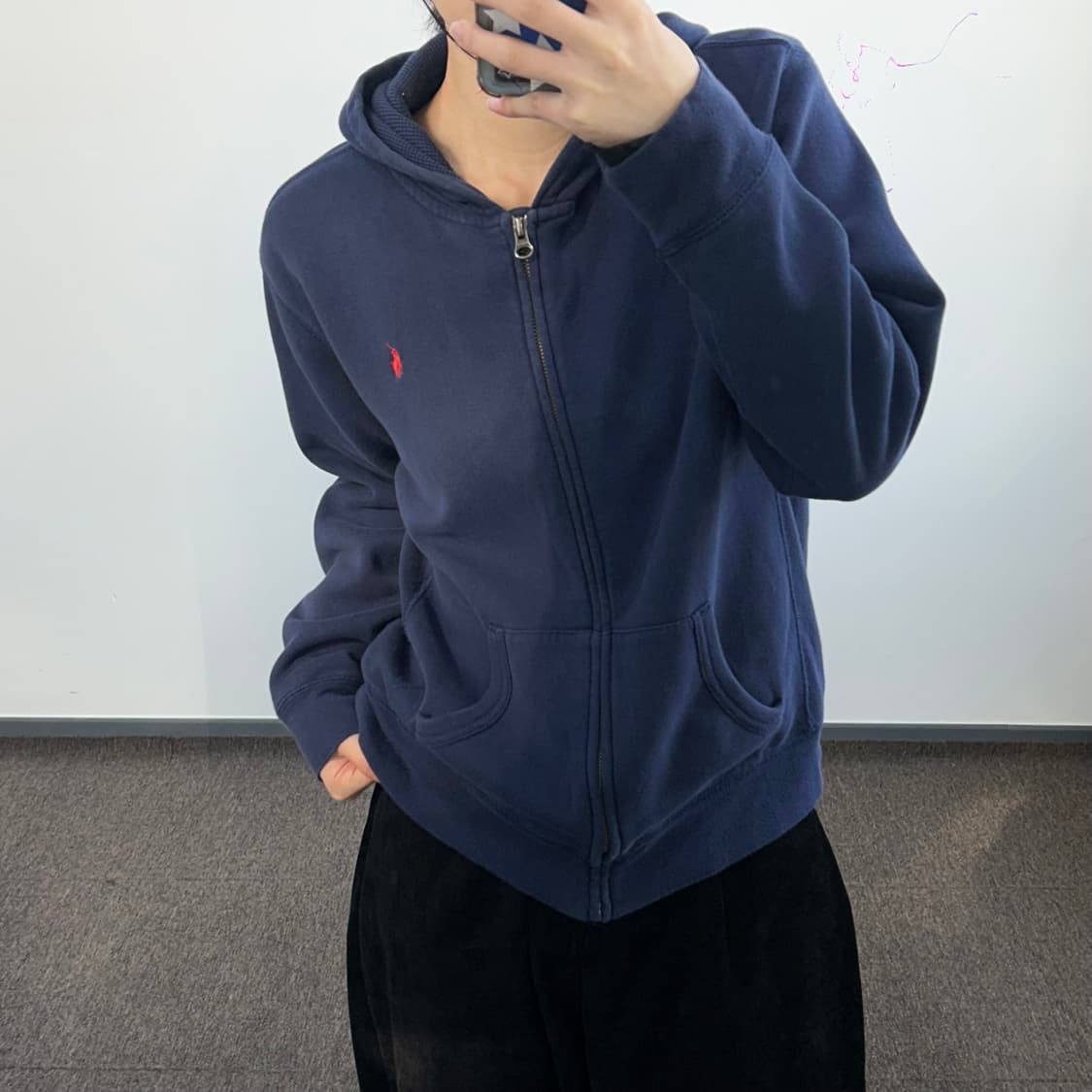 Polo 폴로 레드포니 네이비 후드집업 상품이미지1