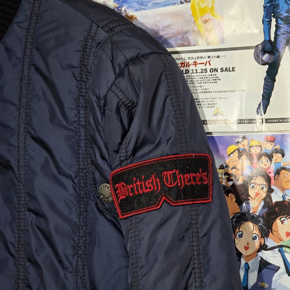 빈티지 네이비 펑크 경량 패딩 점퍼 상품이미지4