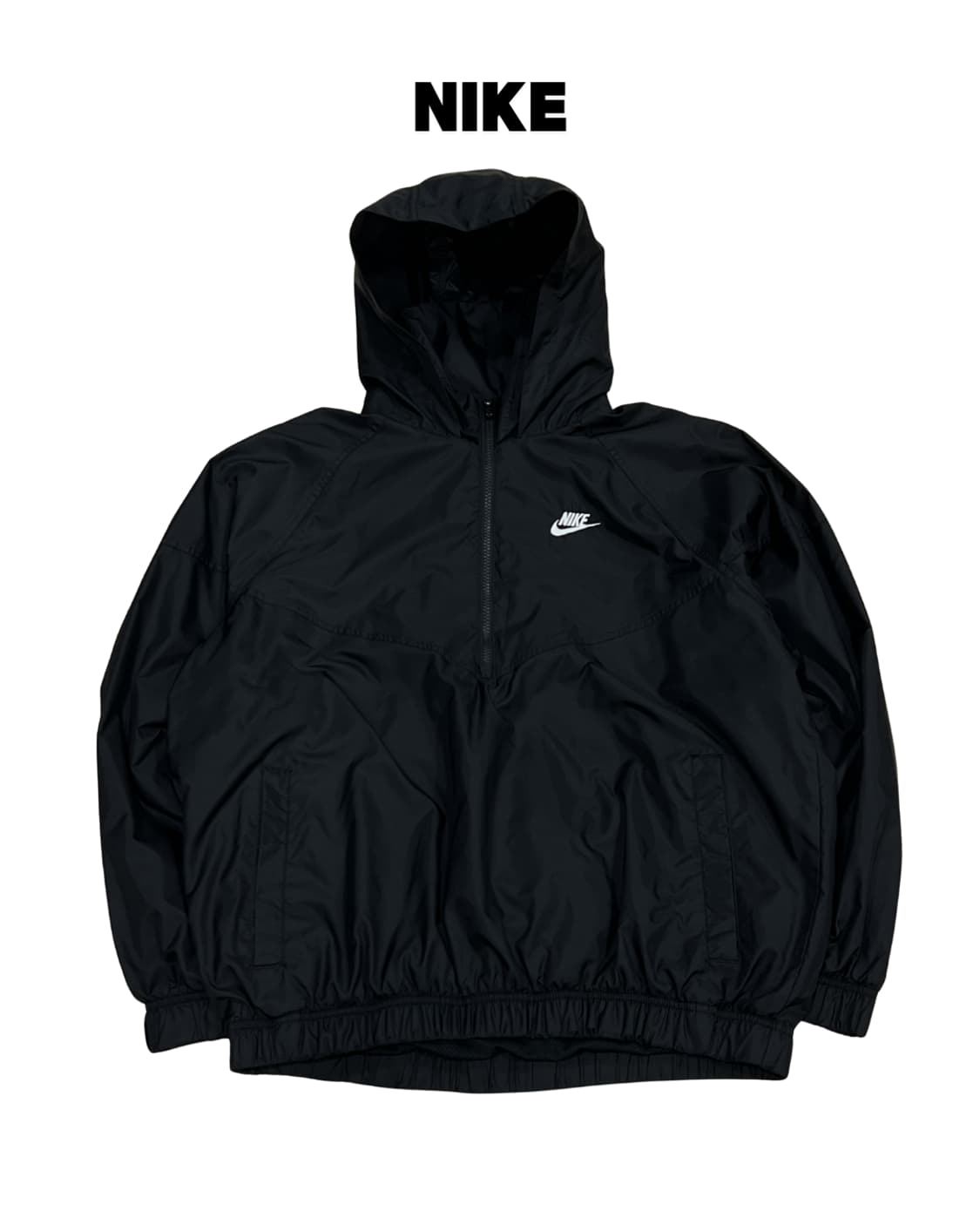 (L) 나이키 윈드러너 언라인드 우븐 아노락 블랙 상품이미지1