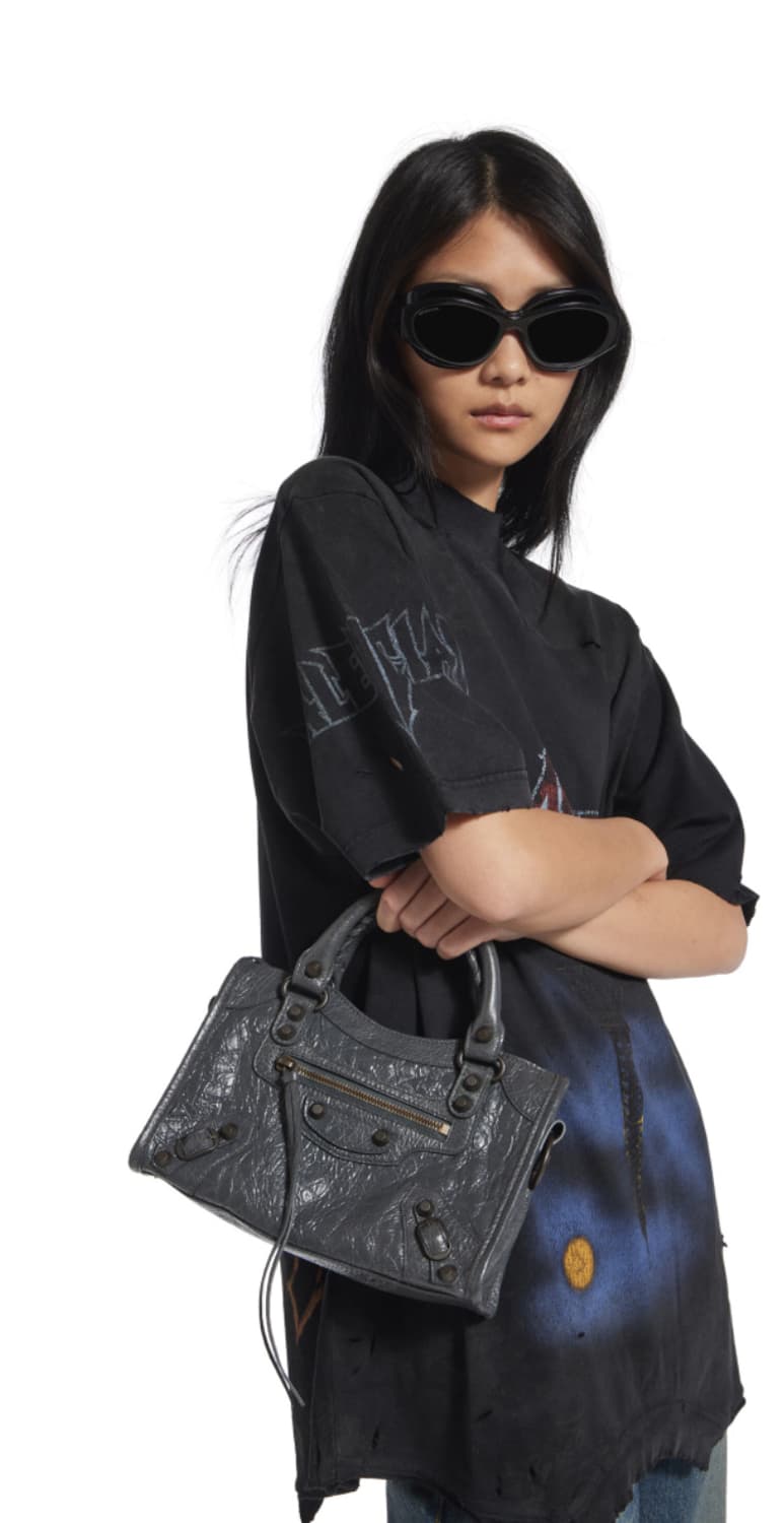 [A 정품] 발렌시아가 시티 모터백 미니 그레이 상품이미지10