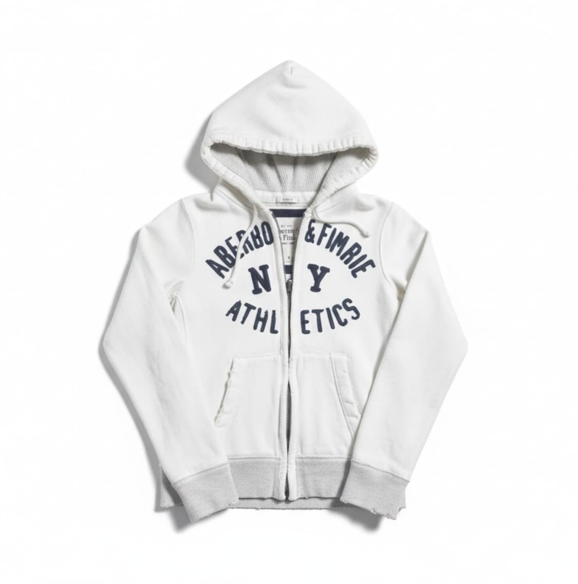 여성 아베크롬비 빈티지 머슬핏 후드집업 화이트 S 상품이미지1
