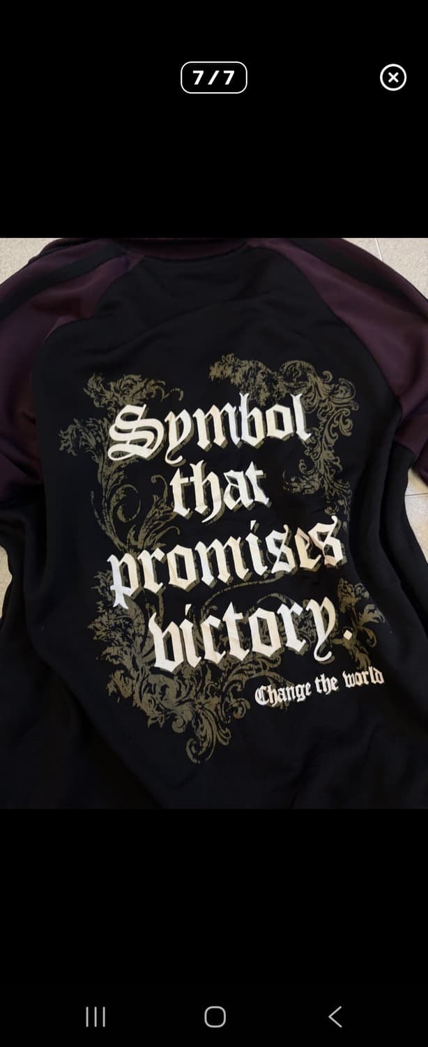 배색집업프린팅져지(반크롭으로 수선) 상품이미지5