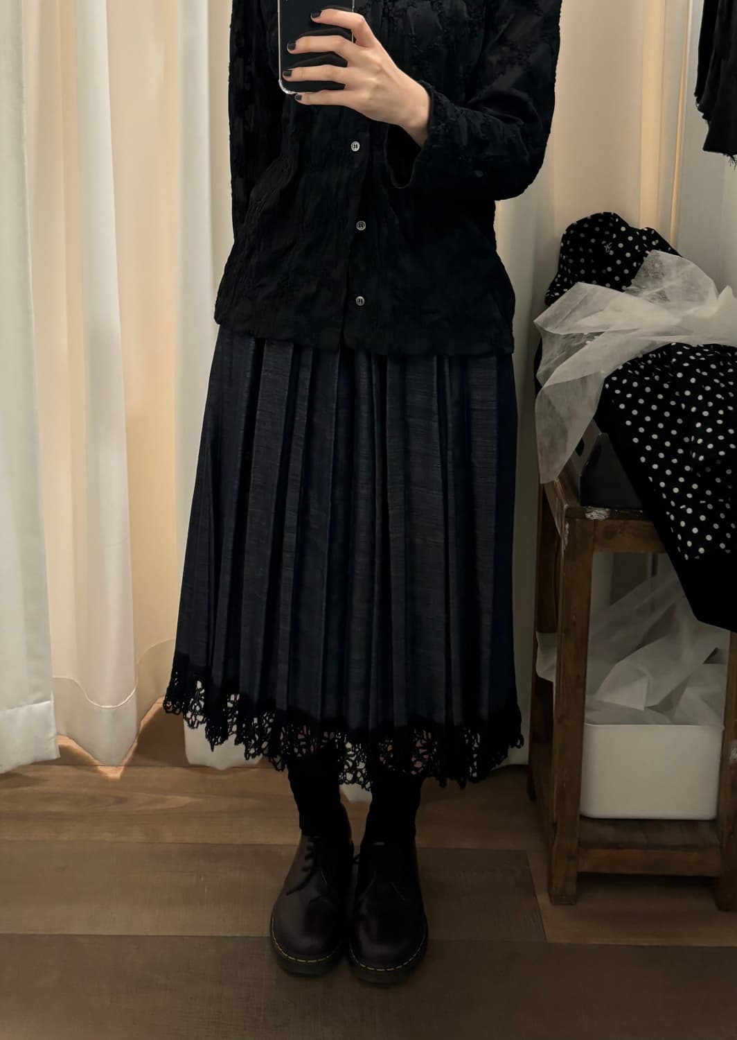 꼼데가르송 트리콧 스커트  상품이미지1