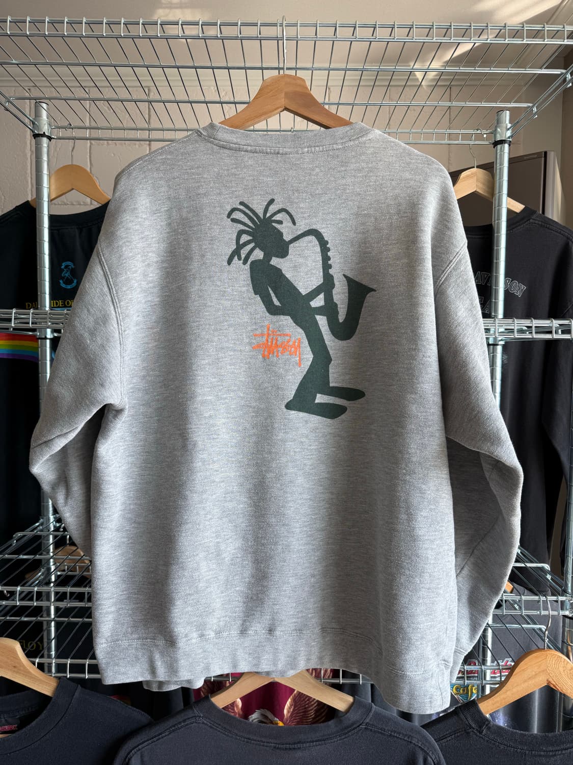 90s 스투시 재즈 스틱맨 스웻셔츠 상품이미지1