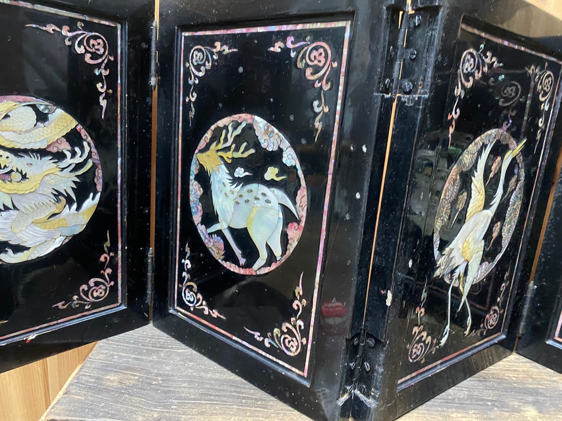 일본 수입 자개 병풍 가리개 상품이미지3