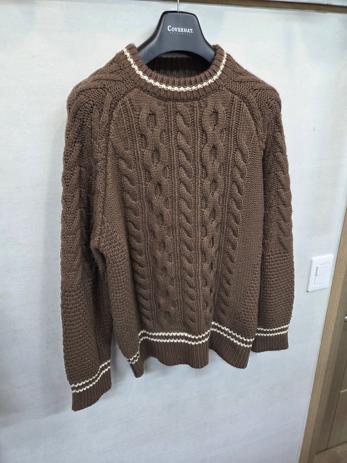 룩캐스트 오버핏 케이블 울 니트 프리 상품이미지5