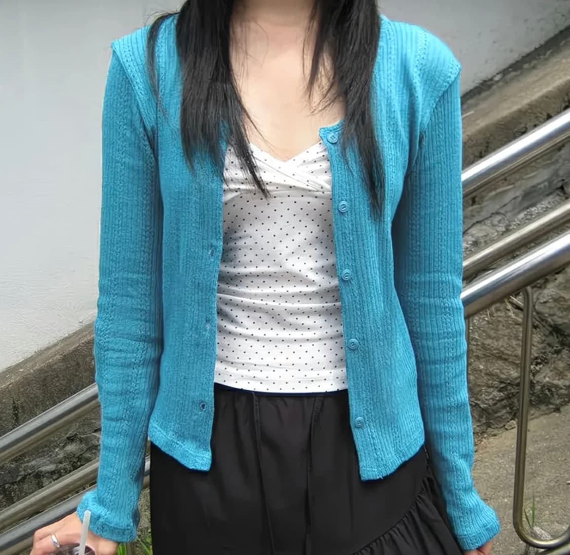 (새상품) 민티 펀칭 가디건 상품이미지3