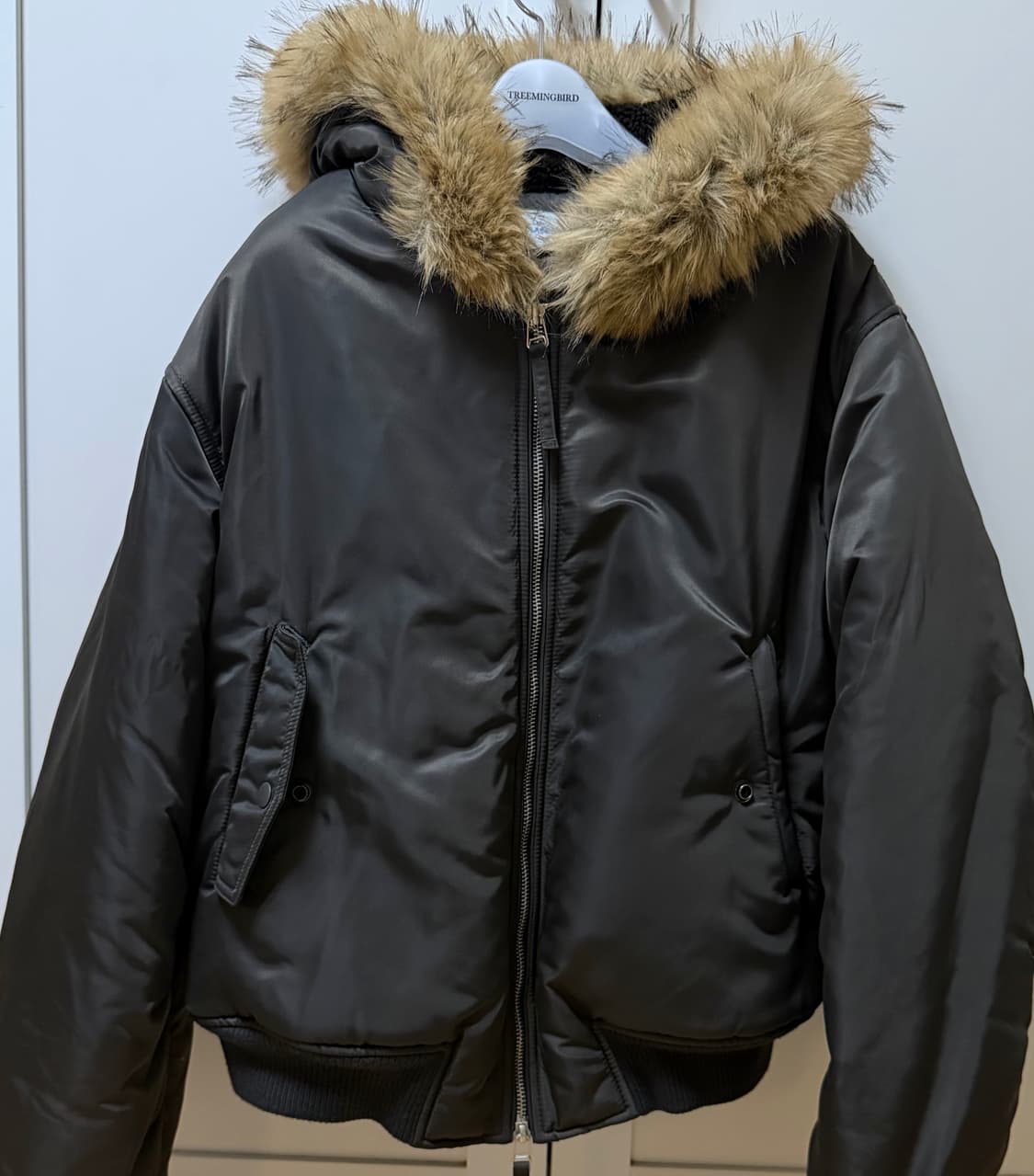 로우클래식 후디드 봄버 자켓 카키 S 상품이미지5