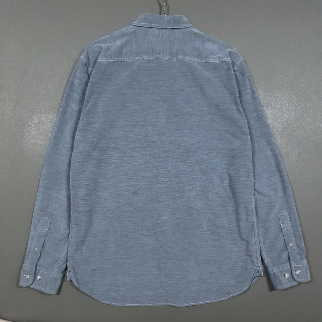 코오롱 시리즈 신형 21FW 멜란지 코듀로이 포켓 셔츠 더스티 블루 XL 상품이미지9