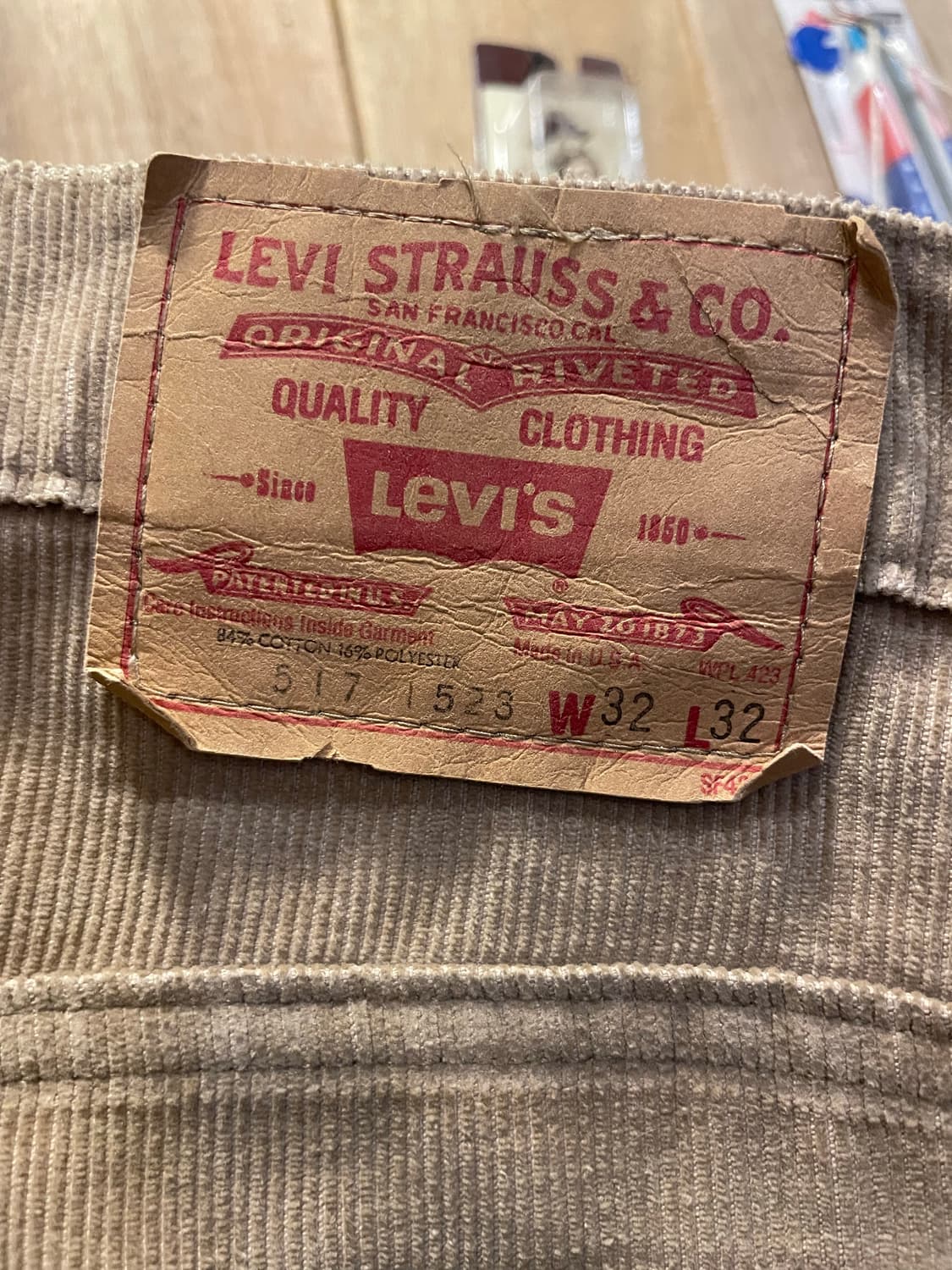1970–80's Levi’s 517 Corduroy Pants USA 상품이미지8