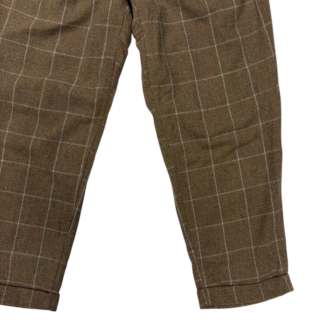 그라미치 울 블렌드 테이퍼드 체크 팬츠 S 상품이미지3