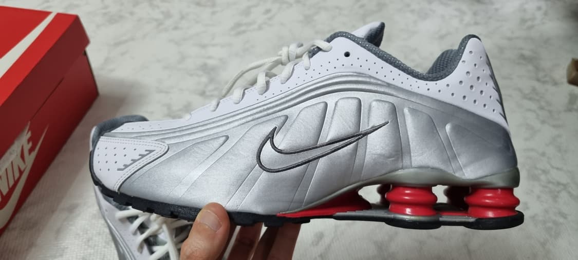 나이키 샥스 r4 메탈릭 실버 코멧 레드 280 상품이미지4