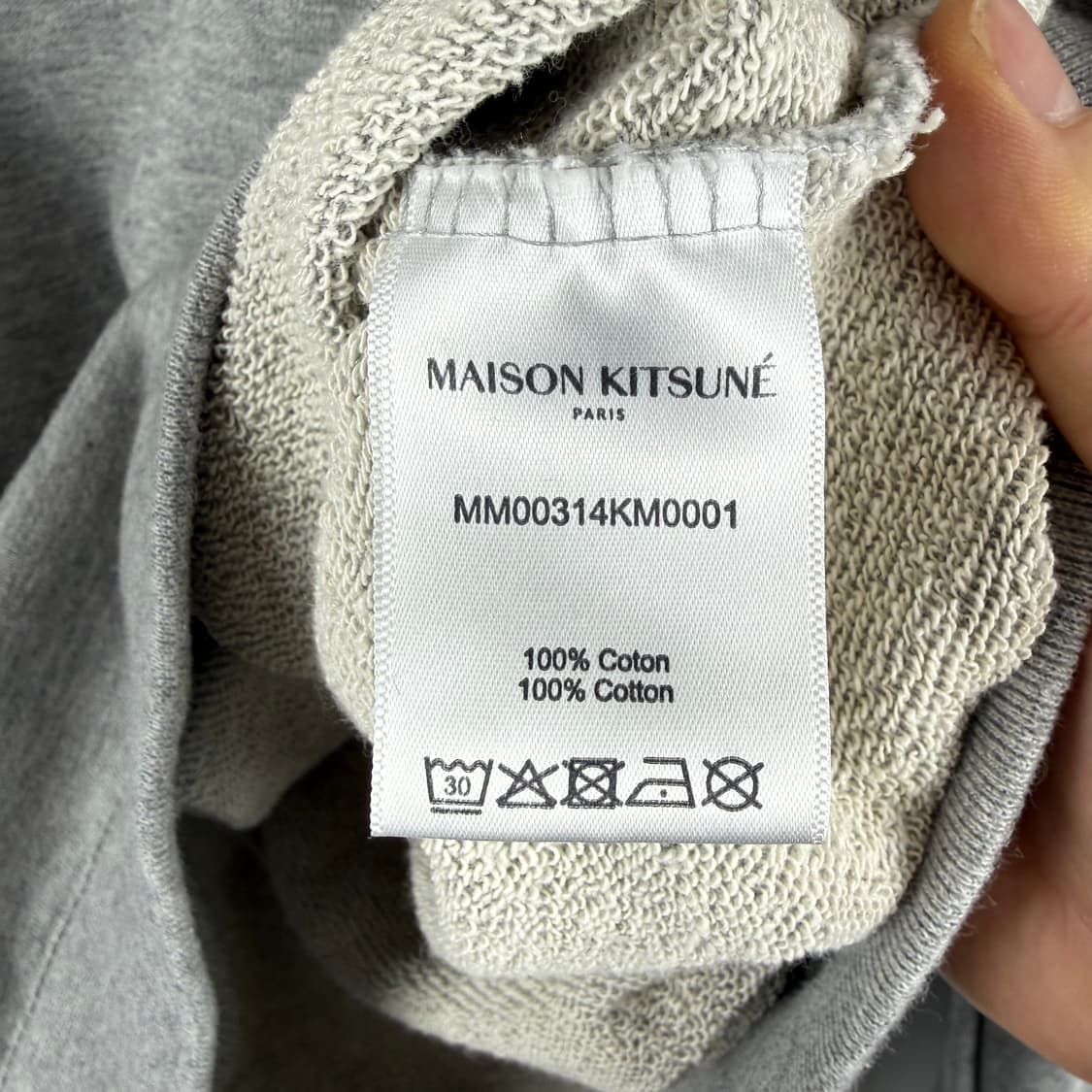 S) 메종키츠네 폭스헤드 하프집 맨투맨 그레이 상품이미지7