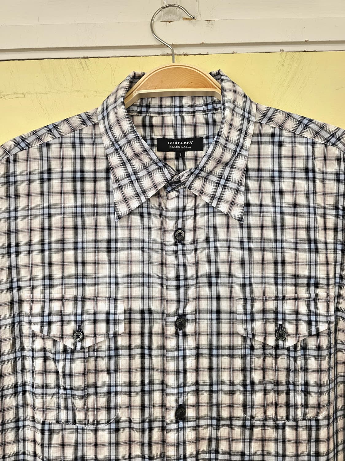 Burberry Black Label 실버라인 체크셔츠 상품이미지3