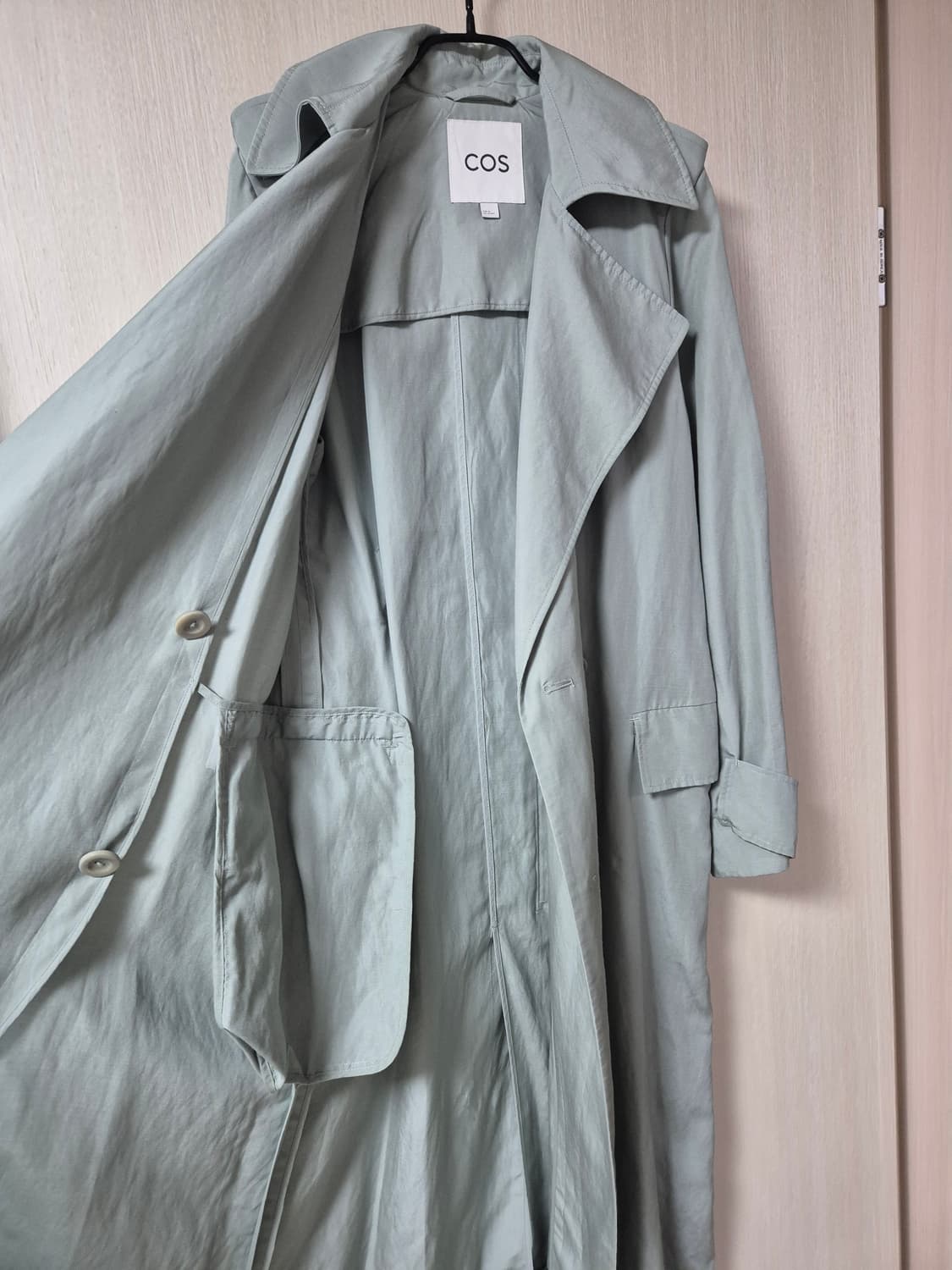 COS 코스 롱트렌치 린넨  코트  34 신형 리오셀 상품이미지4
