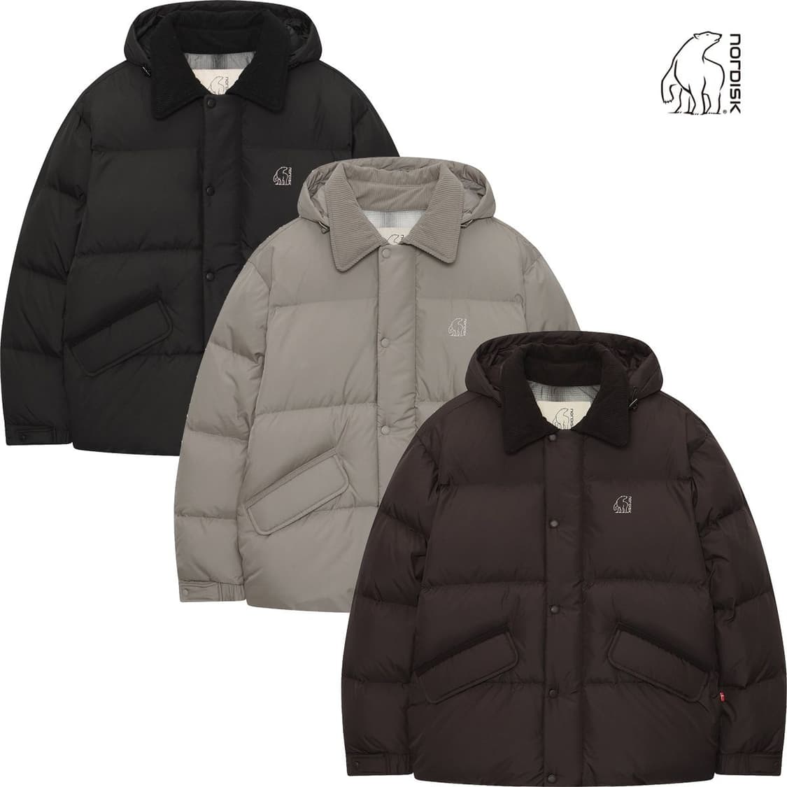 (새상품)노르디스크 올보르 크리스탈다운 후디점퍼 블랙 xl 사이즈 상품이미지2