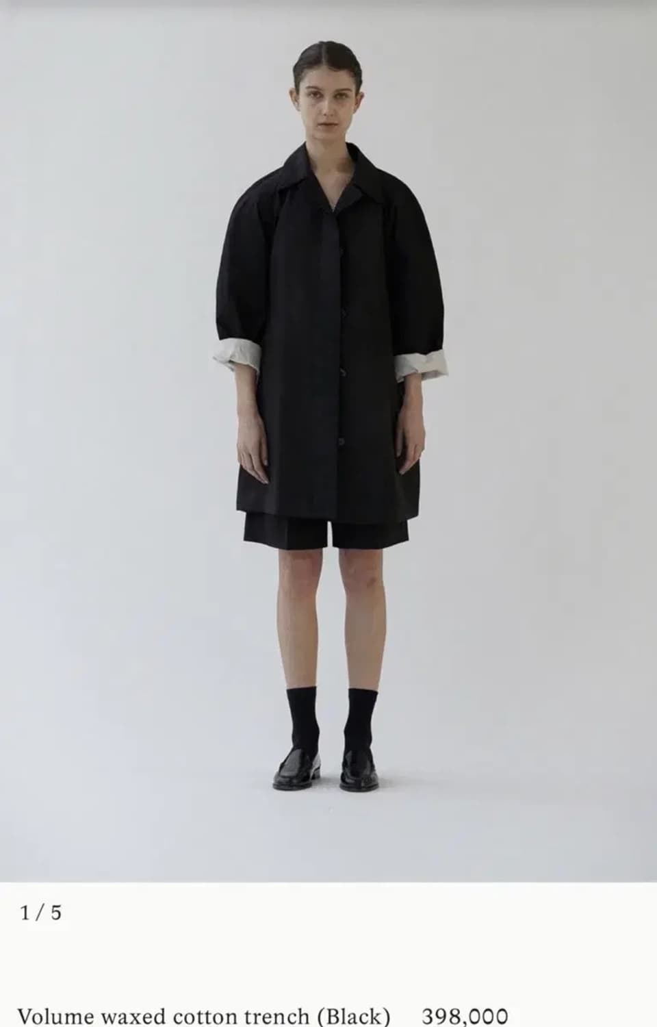 낫띵리튼 Volume waxed cotton trench (Black) 상품이미지5