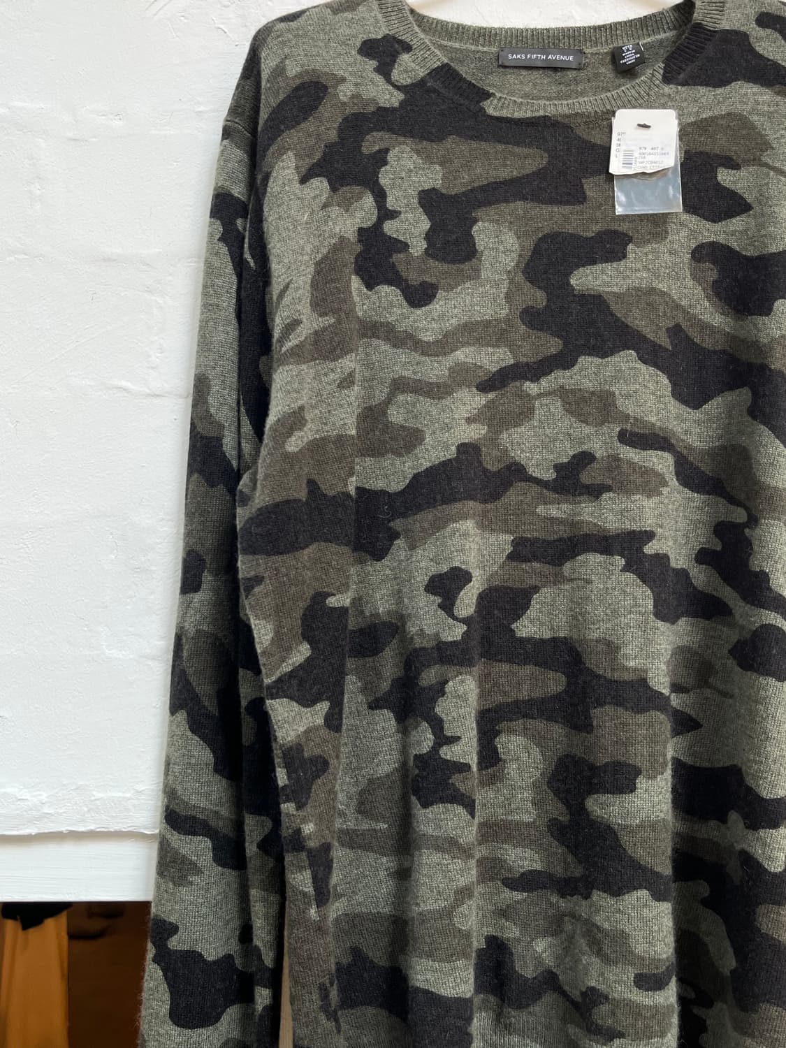 Saks Fifth Avenue 카모플라쥬 캐시미어 혼방 니트 L 상품이미지3