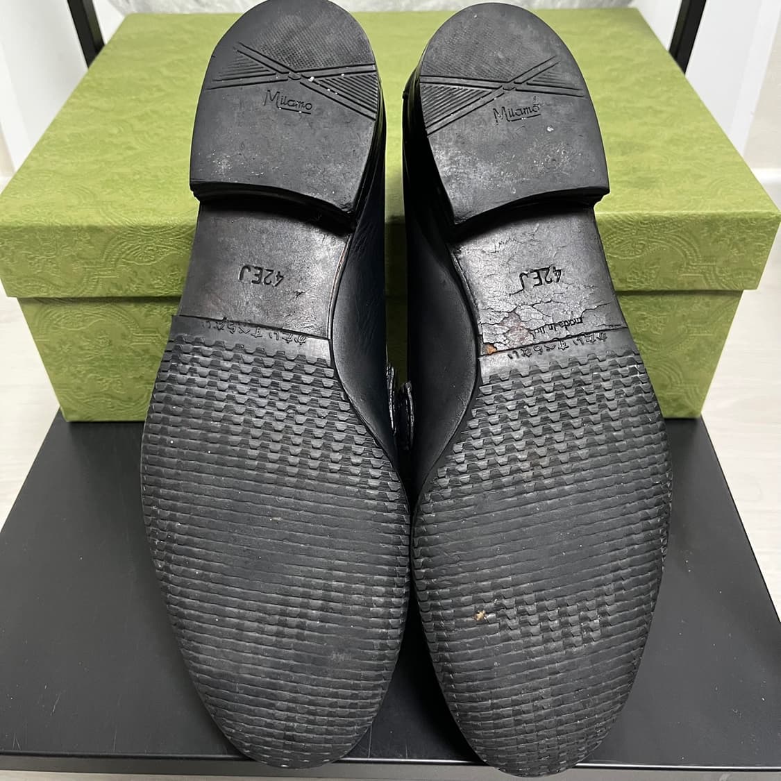 정품 42) 구찌 홀스빗 삼선 구두 로퍼 270~275 상품이미지5