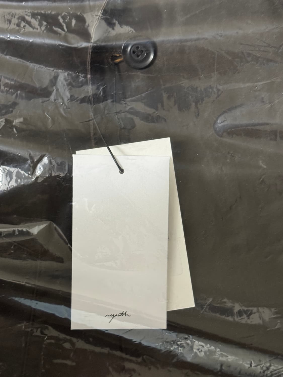 [M] 새상품 유스 25SS 코티드 더블 브레스티드 코트 상품이미지7