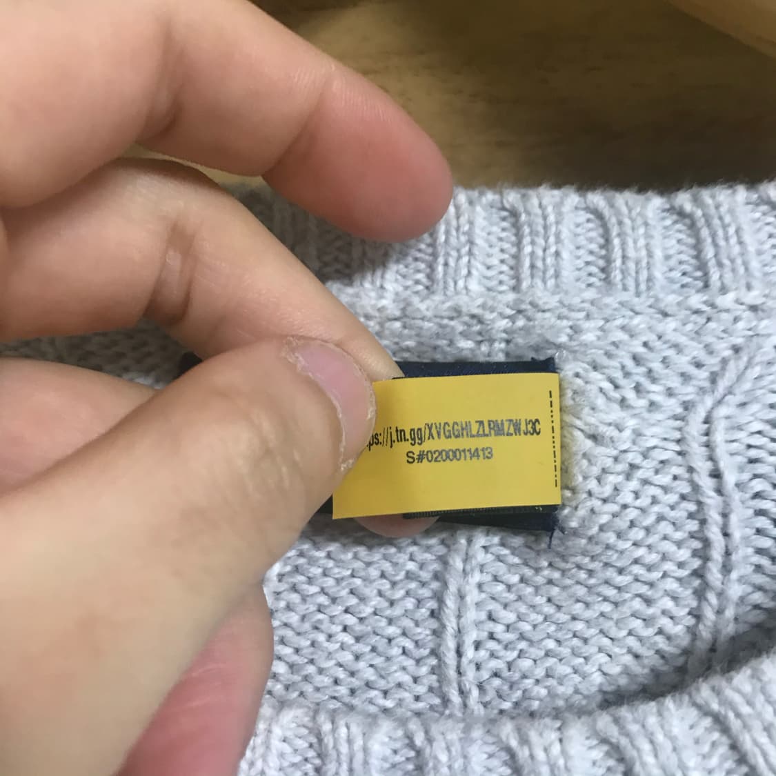 폴로 랄프로렌 큐알 그레이회색 꽈배기 니트) 상품이미지5